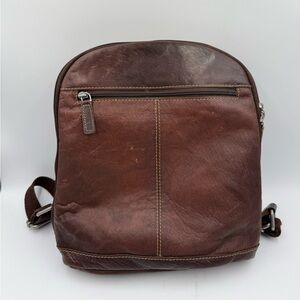 Jack Georges Small Backpack Purse Convertible Crossbody Leather Travel